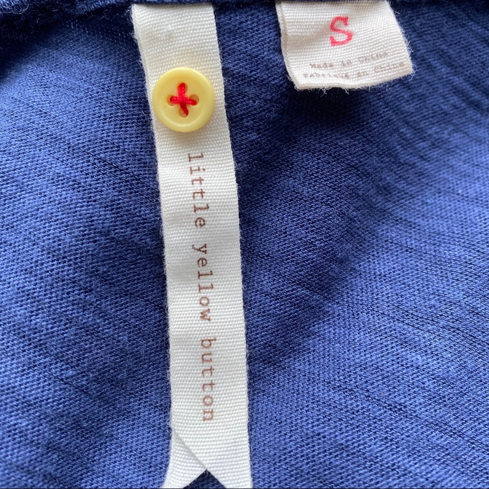 Anthropologie "Little Yellow Button" Racer Back Tank Ruffles S - Picture 5 of 5